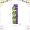 Set of 2 41.75"H Mardi Gras Lighted Wooden Stacked Masks Porch Decor w/Timer